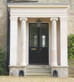 Portico, Lime plaster, Lime mouldings